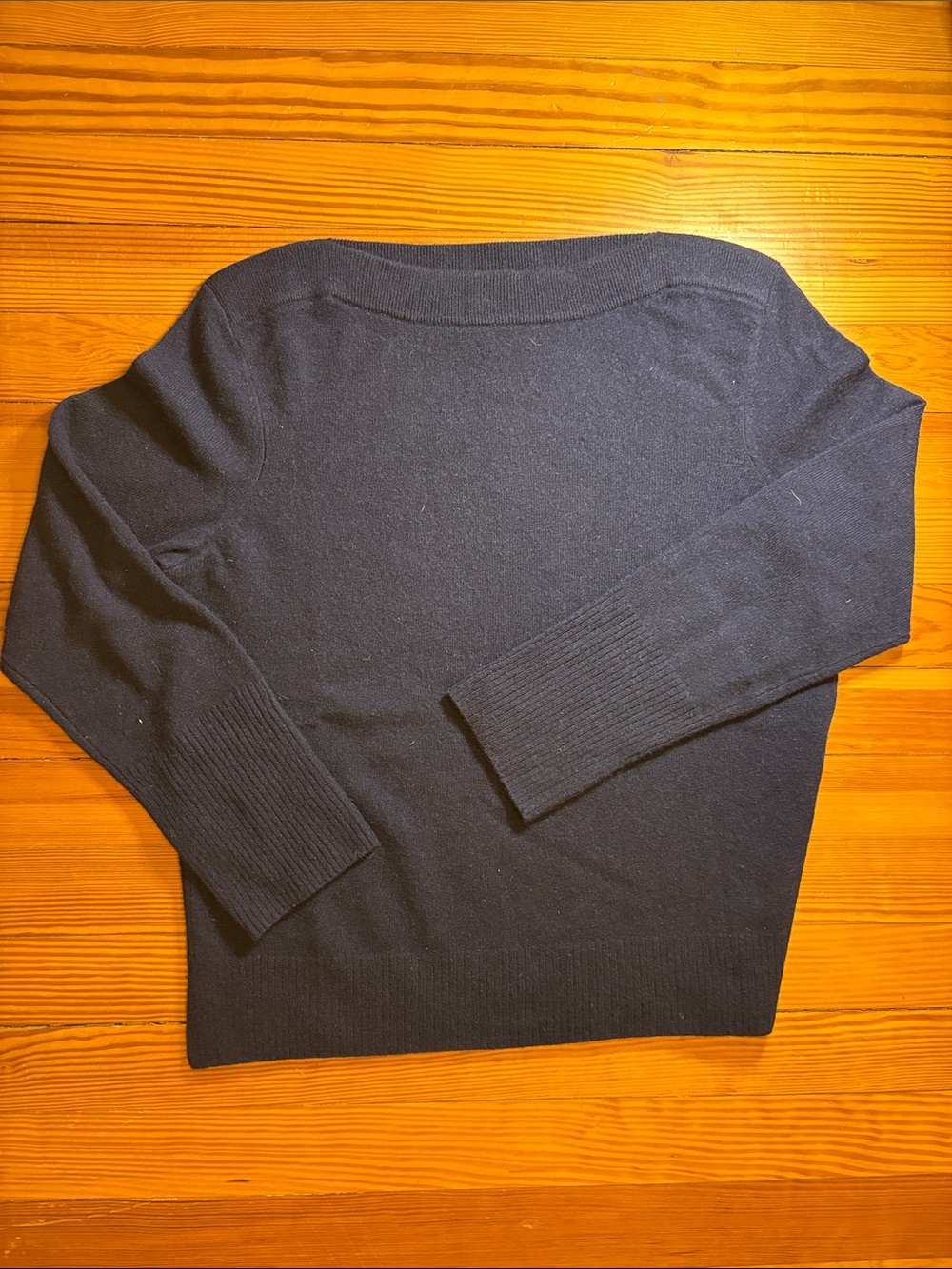 Amour Vert boat neck Navy Sweater